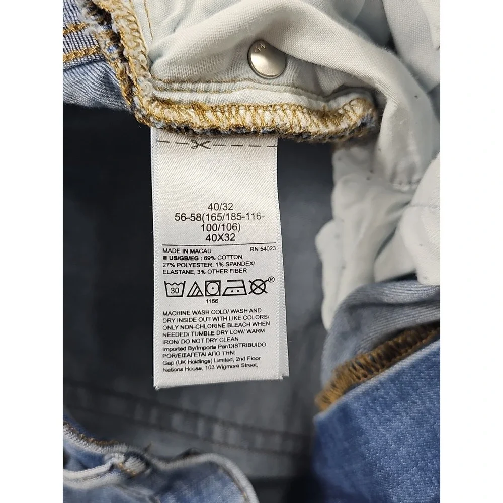 Men's‎ Gap Soft Wear Slim Taper Blue Jeans Size 40 X 32  Workwear Comfort
